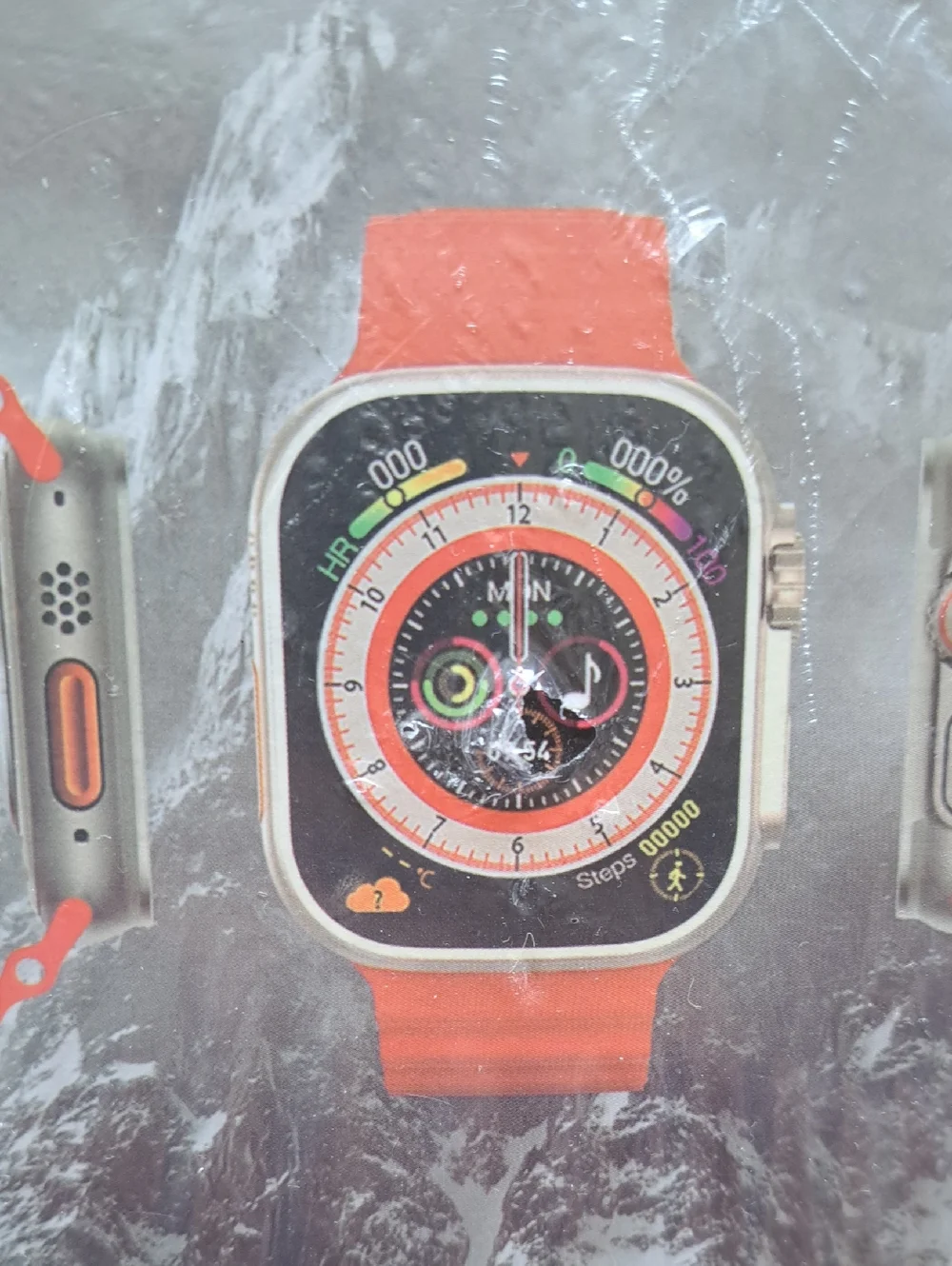 New Ultra II Smart Watch Orange Sport Band Sealed in Box Stylish Fitness Sporty